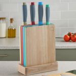 Set de Cuchillos y Tablas Codificadas por Colores 8 Pzas