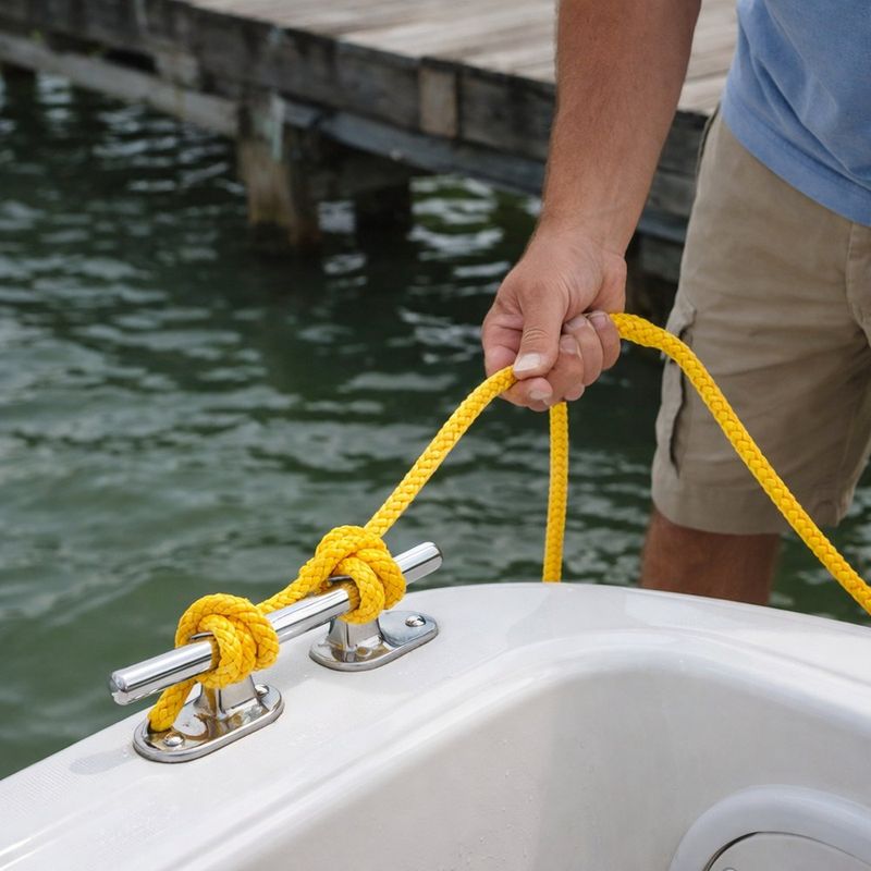 Lazo de Polipropileno Trenzado Color Amarillo de 3/8 Plg x 1 Metro