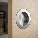 Halador de Embutir Circular #3 Acabado Cromo para Mueble