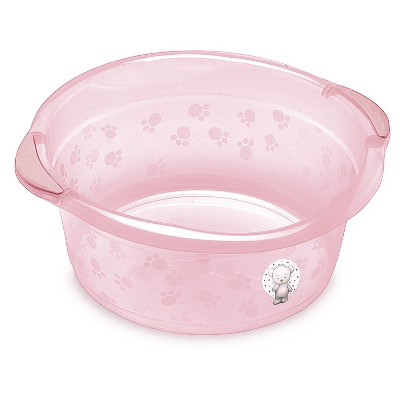 Palangana Infantil Multiuso para Baño Translúcida Color Rosado