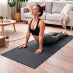 Mat de Yoga Antideslizante Ligera Color Negro de 3 mm