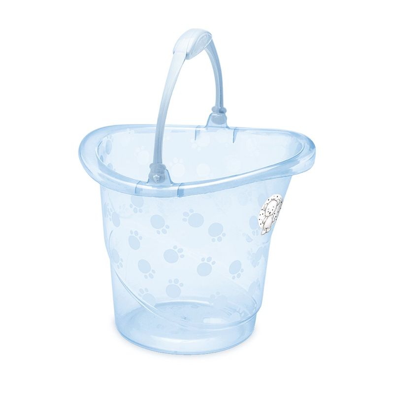 Cubeta Infantil Fofura Translúcida con Asa de 13 Litros Color Celeste