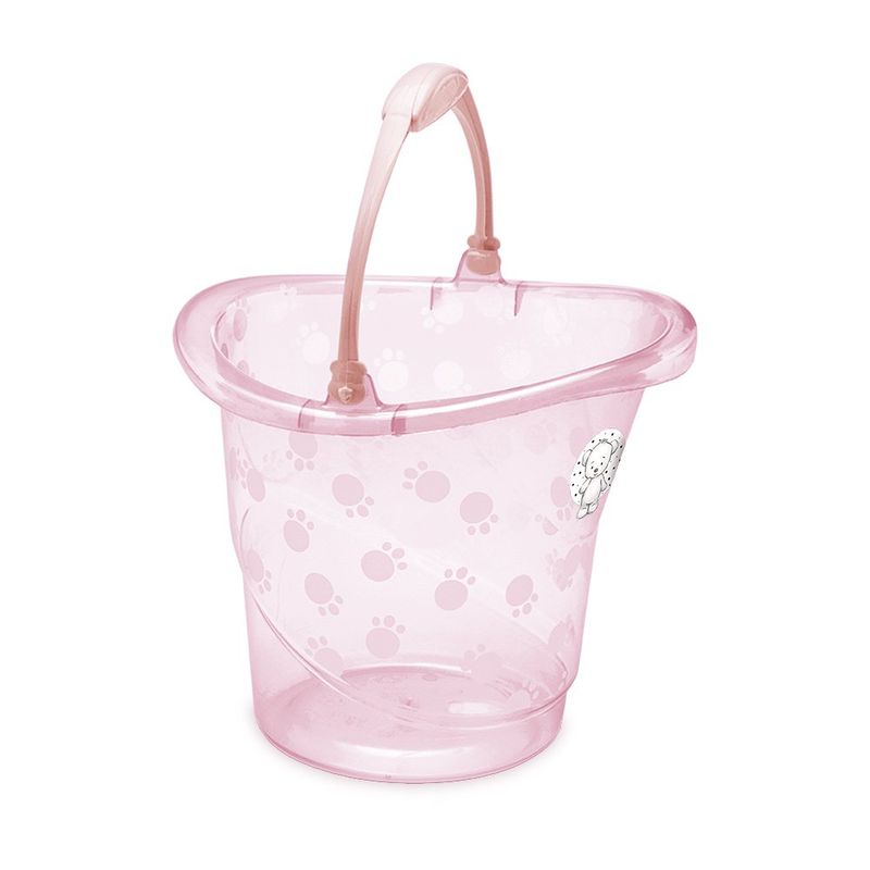 Cubeta Infantil Fofura Translúcida con Asa de 13 Litros Color Rosado