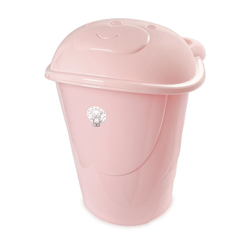 Cesta para Ropa Infantil con Tapa Fofura de 5 Litros Color Rosado