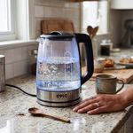 Hervidor Eléctrico de Vidrio con Potencia de 1500 W y 1.7 Litros