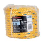 Cuerda Torcida de Polipropileno de 1/2 Plg x 13 Metros Color Amarilla con Azul