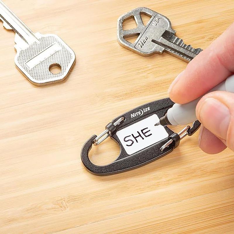 Set de 2 Mosquetones IdentiKey SlideLock con Etiqueta
