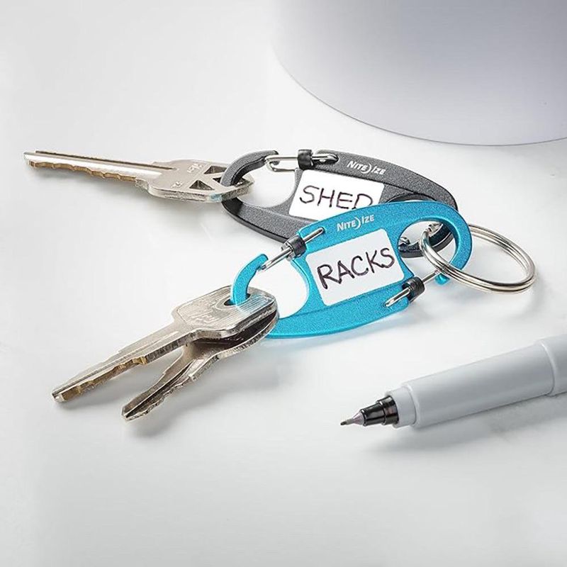 Set de 2 Mosquetones IdentiKey SlideLock con Etiqueta