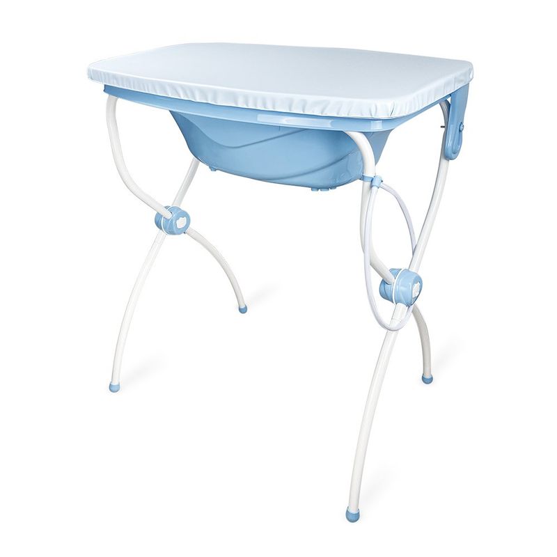 Bañera Infantil Carinho con Soporte Plegable y Cambiador Color Celeste