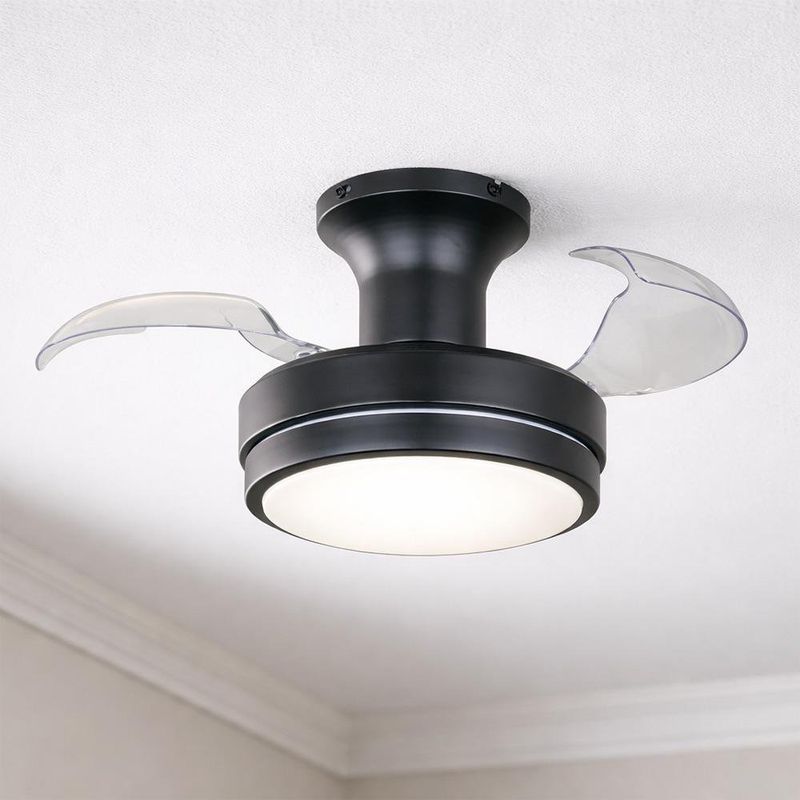 Ventilador de Techo con Aspas Retráctiles y Control Remoto Color Negro