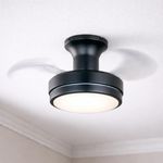 Ventilador de Techo con Aspas Retráctiles y Control Remoto Color Negro