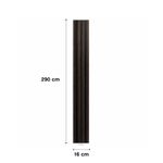 Panel Wpc de 0.16 x 2.9 Metros Color Gris Oscuro