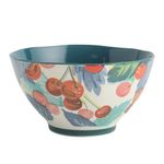 Set de 4 Bowls de Cerámica con Diseño de Frutas de 5.9 Plg Color Azul