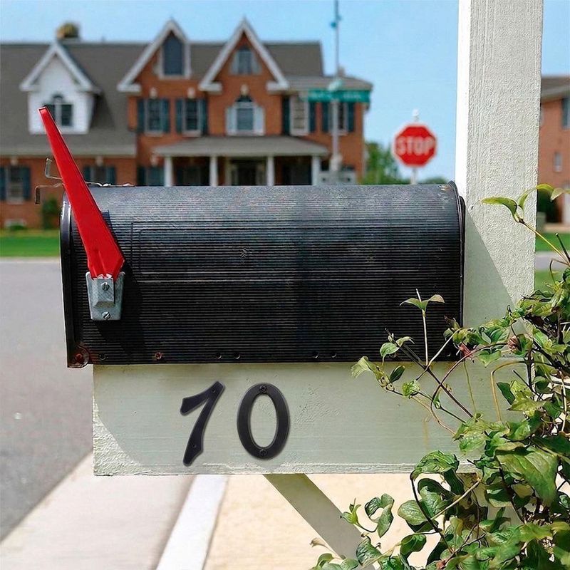 Número 7 para Identificación de Casa Plástico Color Negro de 4 Plg