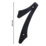 Número 7 para Identificación de Casa Plástico Color Negro de 4 Plg