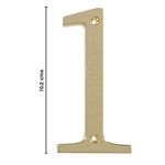 Número 1 para Identificación de Casa Color Dorado de 4 Plg