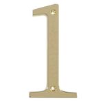 Número 1 para Identificación de Casa Color Dorado de 4 Plg