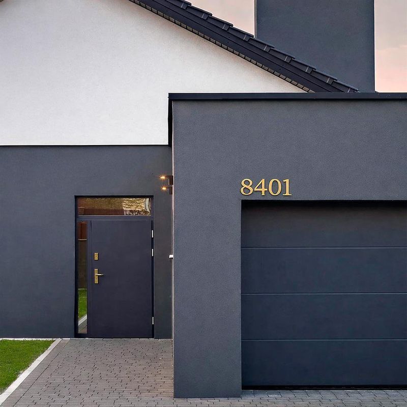 Número 1 para Identificación de Casa Color Dorado de 4 Plg