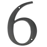 Número 6 para Identificación de Casa Color Bronce de 4 Plg