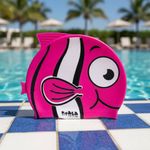 Gorra para Natación de Pez de Niño Color Fucsia