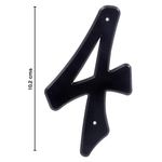 Número 4 para Identificación de Casa Plástico Color Negro de 4 Plg
