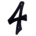Número 4 para Identificación de Casa Plástico Color Negro de 4 Plg