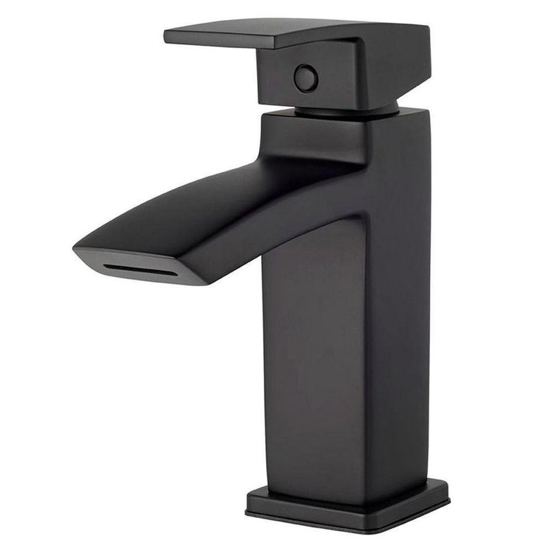 Mezcladora Monomando para Lavamanos Kenzo Negra Caño Bajo