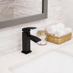 Mezcladora Monomando para Lavamanos Kenzo Negra Caño Bajo