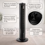Ventilador de Torre Oscilante Perfect Aire de 29 Plg Color Negro
