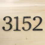 Número 5 para Identificación de Casa Latón Antiguo de 4 Plg
