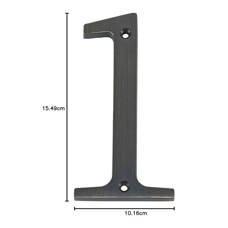 Número 1 para Identificación de Casa Color Bronce de 4 Plg
