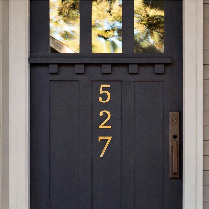 Número 2 para Identificación de Casa Decorativo Acabado Bronce Pulido de 4 Plg