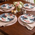 Set de 4 Platos para Cena de Cerámica de 10.4 Plg Color Azul