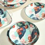 Set de 4 Platos para Postre de Cerámica de 7.9 Plg Color Azul