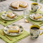 Set de 4 Platos para Postre de Cerámica de 7.9 Plg Color Verde