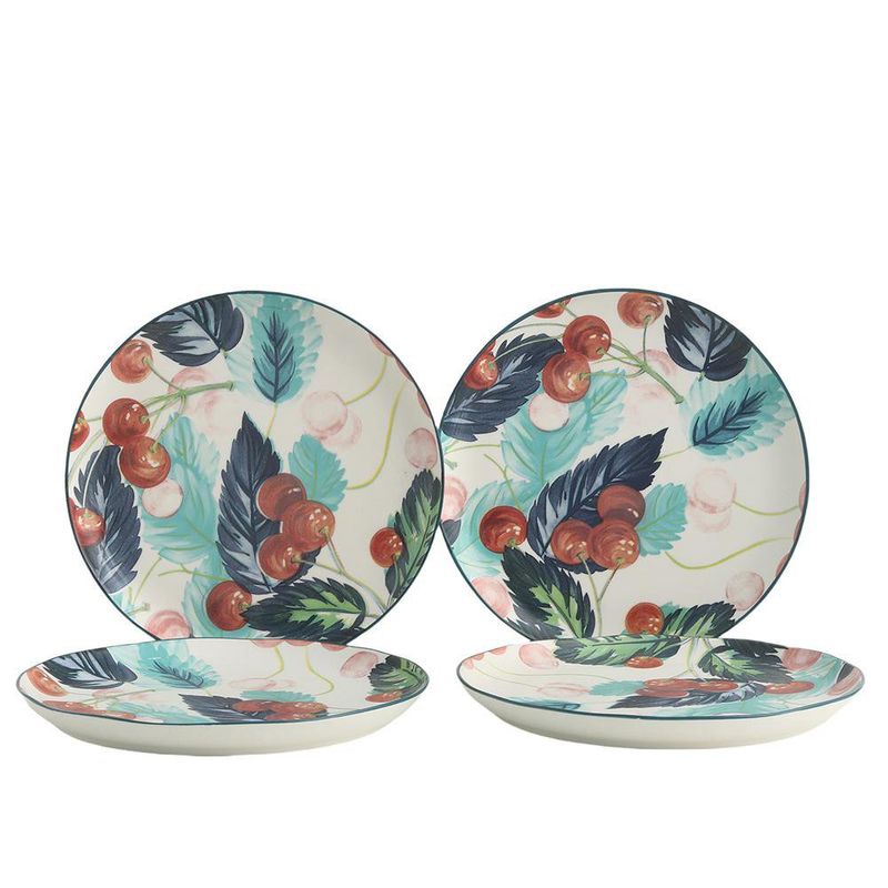 Set de 4 Platos para Postre de Cerámica de 7.9 Plg Color Azul