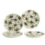 Set de 4 Platos para Postre de Cerámica de 7.9 Plg Color Verde
