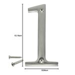 Número 1 para Identificación de Casa Color Nickel de 4 Plg