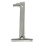 Número 1 para Identificación de Casa Color Nickel de 4 Plg