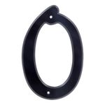 Número 0 para Identificación de Casa Plástico Color Negro de 4 Plg