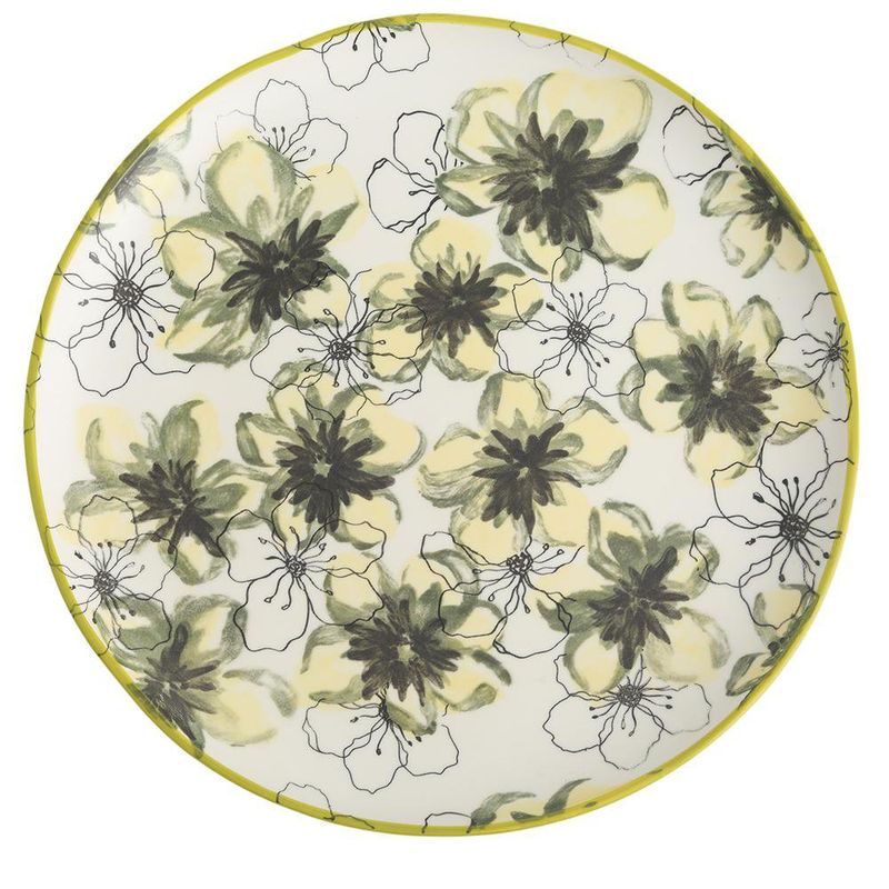 Set de 4 Platos para Cena de Cerámica de 10.4 Plg Color Verde