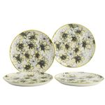 Set de 4 Platos para Cena de Cerámica de 10.4 Plg Color Verde