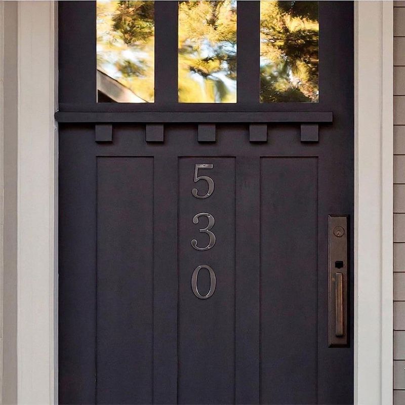 Número 0 para Identificación de Casa Color Bronce de 4 Plg