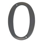 Número 0 para Identificación de Casa Color Bronce de 4 Plg