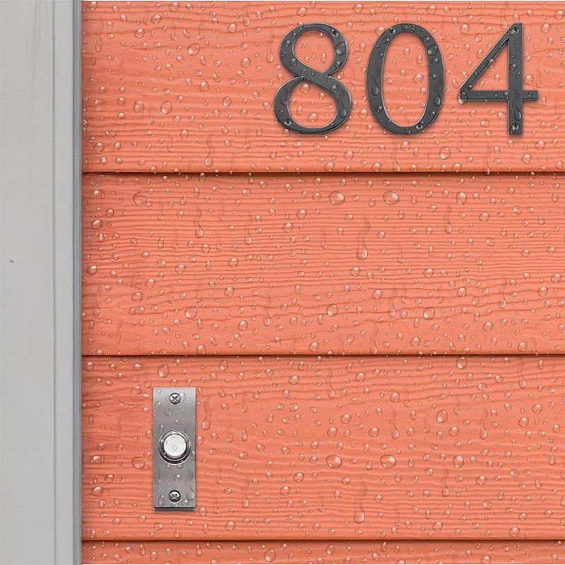 Número 4 para Identificación de Casa Color Bronce Negro de 4 Plg