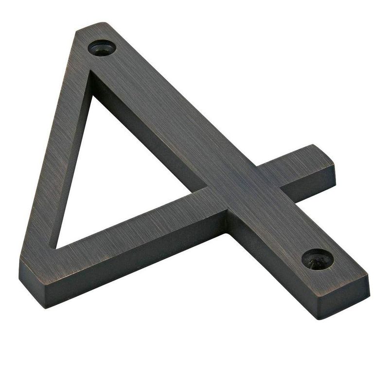 Número 4 para Identificación de Casa Color Bronce Negro de 4 Plg