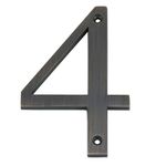 Número 4 para Identificación de Casa Color Bronce Negro de 4 Plg