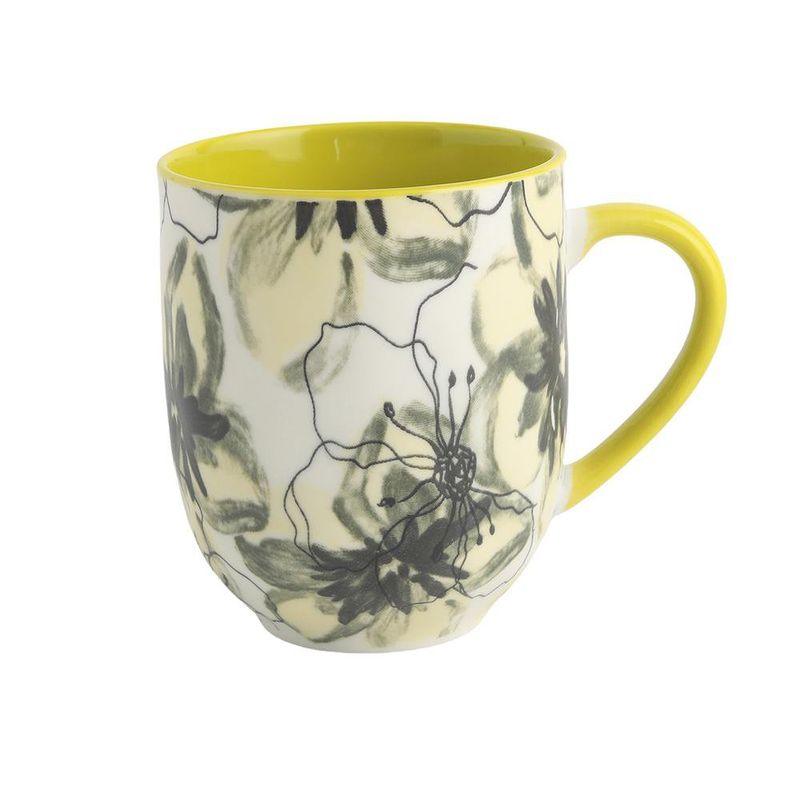 Set de 4 Pocillos de Cerámica con Diseño de 13.5 Oz Color Verde