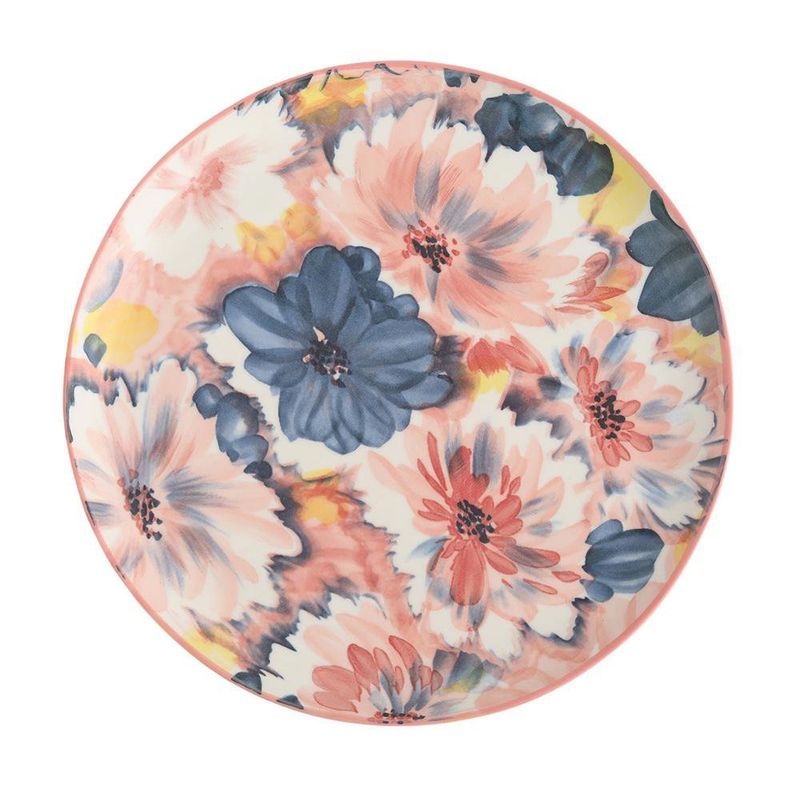 Set de 4 Platos para Postre de Cerámica de 7.9 Plg Color Rosa