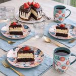 Set de 4 Platos para Postre de Cerámica de 7.9 Plg Color Rosa